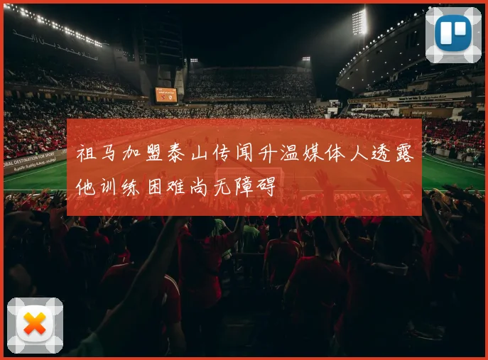 祖马加盟泰山传闻升温媒体人透露他训练困难尚无障碍